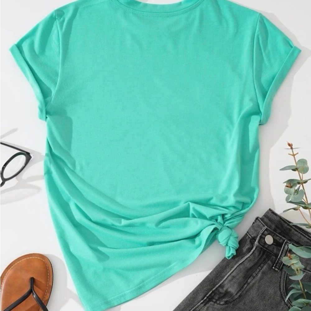 New graphic sunflower print short sleeve top - Picture 2 of 4